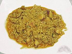 arroz cremoso de pulpo y hongos