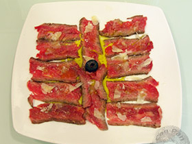 Carpaccio de chuleta a la brasa